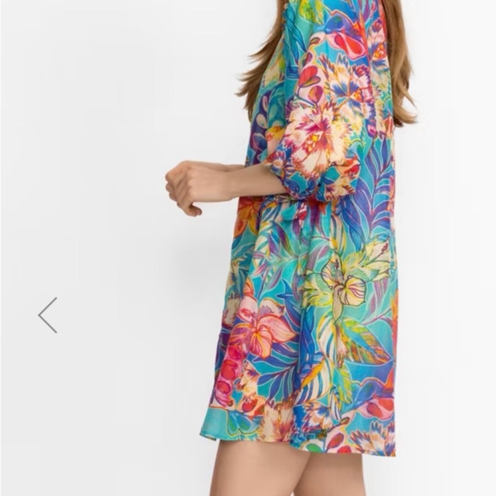 Johnny Was Multicolor Floral Swim Coverup - Picture 2 of 12
